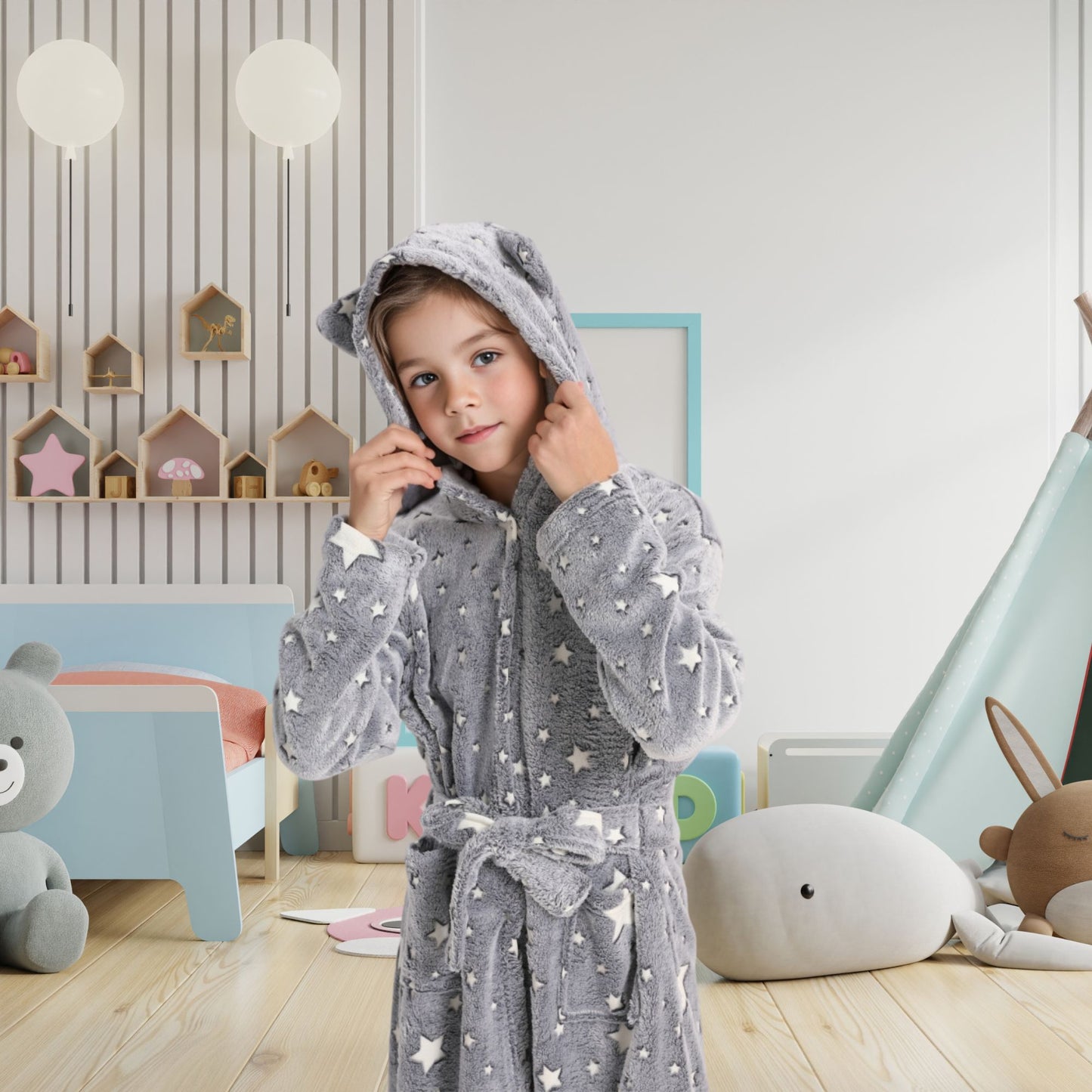 Glow in The Dark Kids Bathrobe